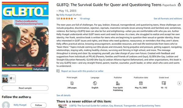 GLBTQ: The Survival Guide for LGBTQ Teens – Kelly Huegel