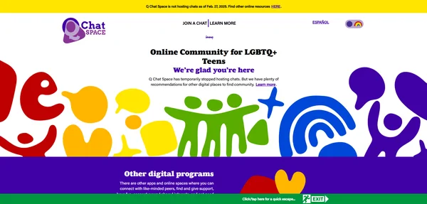 Q Chat Space - Czaty online dla nastolatków LGBTQ+