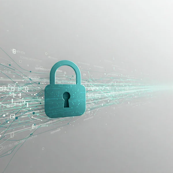 Stylized lock icon symbolizing online privacy and security