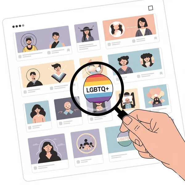 Lupa sobre uma tela mostrando diversos fóruns online