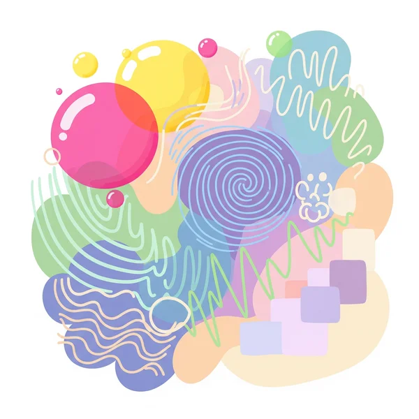 Abstract illustration of diverse emotional spectrum bubbles