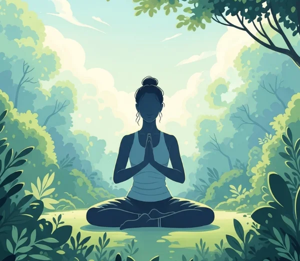 Calm person practicing mindfulness or a relaxing hobby