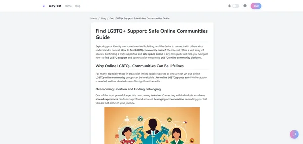 ค้นหาการสนับสนุนจาก LGBTQ+: แนะนำชุมชนออนไลน์ที่ปลอดภัย