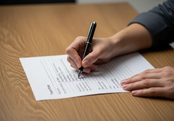 Person completing self assessment form